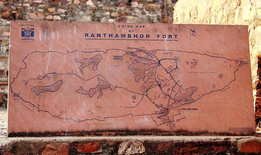 Ranthambore Fort map
