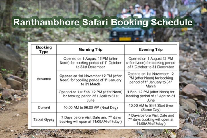 Ranthambhore Safari Booking Schedule