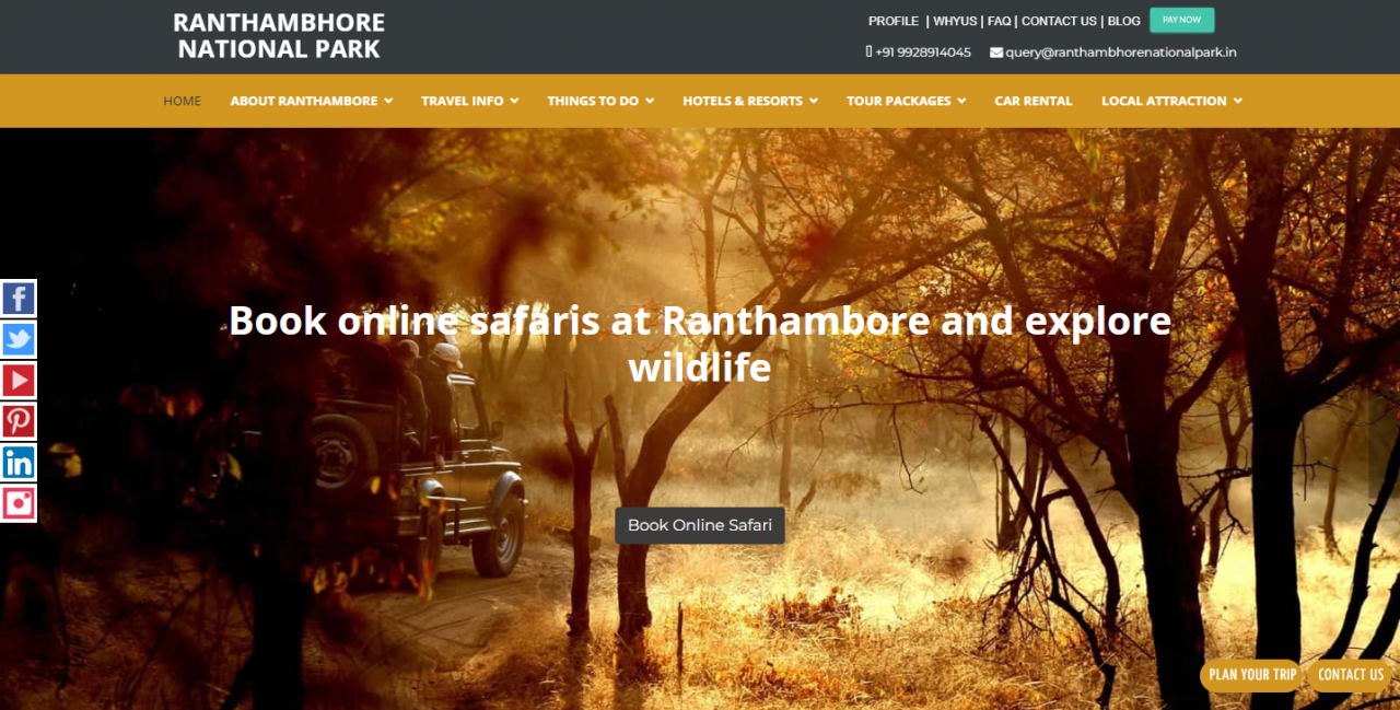 Ranthambore National Park: ranthambhorenationalpark.in